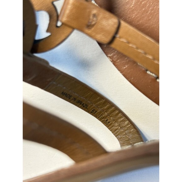 Tory Burch Mini Miller Thong Sandals Flip Flops Cognac Brown Size 8.5 - Picture 8 of 14